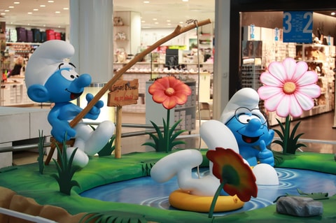 "Les Schtroumpfs !" au centre commercial Migros Chablais Centre Aigle