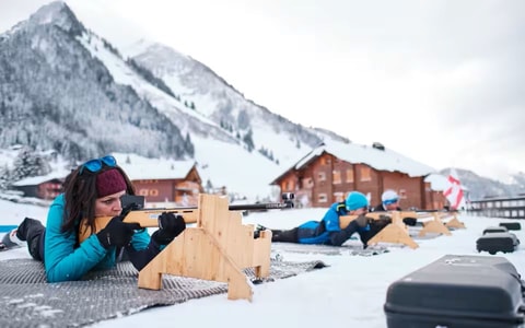 Initiation au biathlon aux Mosses