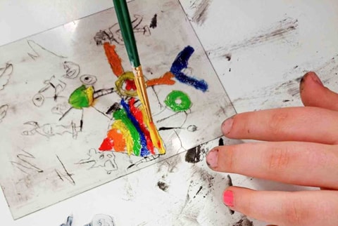 Atelier en famille : vitrail surréaliste