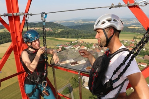 Ascension de l’antenne de l’émetteur de Sottens