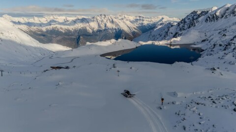 Premiers virages dans la poudreuse à Verbier