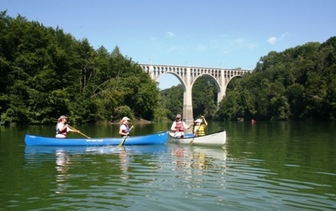 Canoë sur le lac Schiffenen