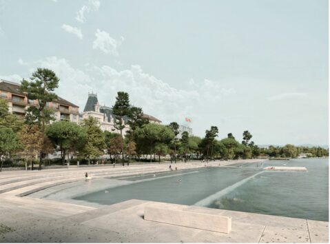Nouvel espace de baignade aux portes de la ville Genève