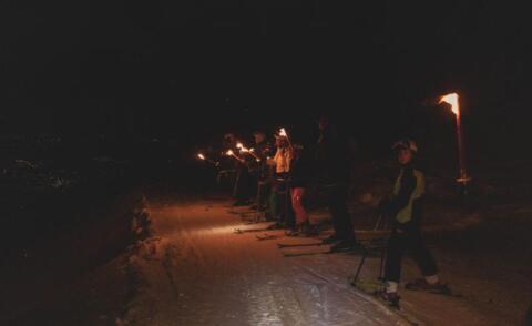 Descente aux flambeaux avec fondue – St-Luc