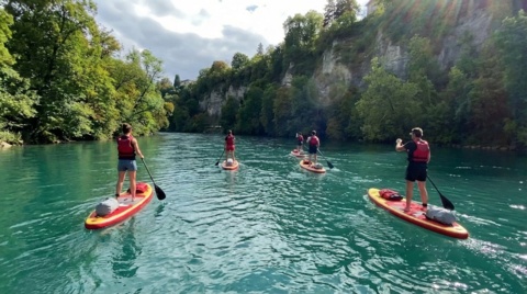 Descente du Rhône en paddle