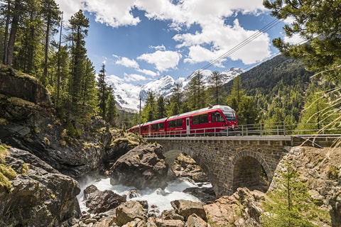 Unterwegs mit der Rhätischen Bahn