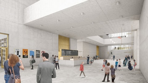 Der neue Bau am Kunsthaus Zürich steht