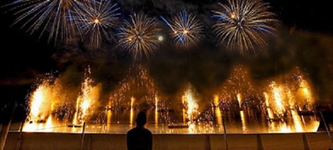 1. August Feuerwerk am Genfer Stadtfest