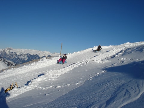 Schlitteln auf dem Urnerboden