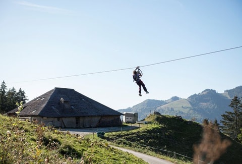 Tal der Seilrutschen in Charmey