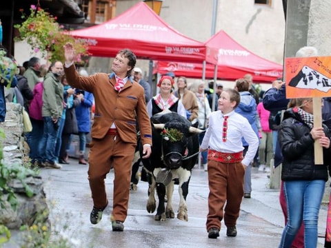 Alpabzugsfest in Les Haudères (VS)