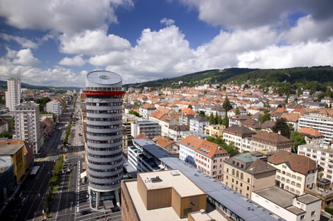 Espacité-Turm in La Chaux-de-Fonds