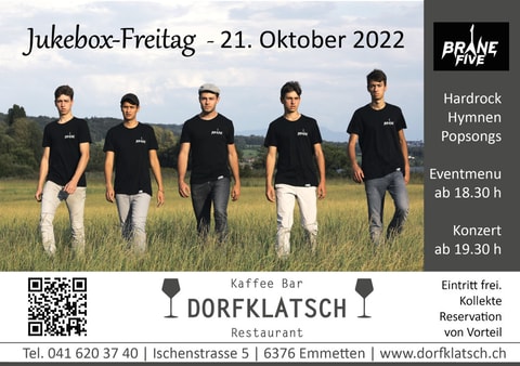 Jukebox Freitag mit Branefive
