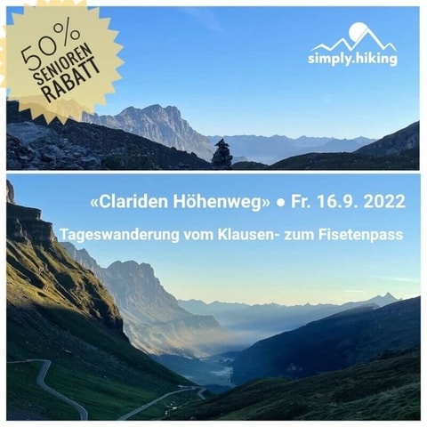 Clariden Höhenweg: Klausenpass – Fisetenpass