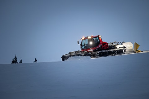 Co-Pilot im Pistenbully in Sörenberg