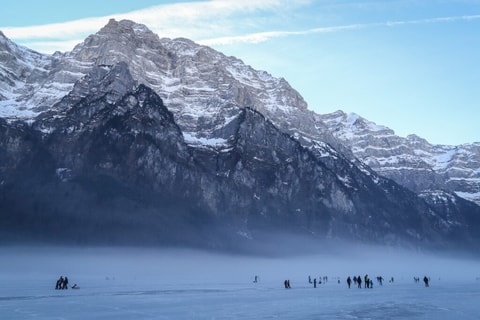 Eislaufen im Klöntal