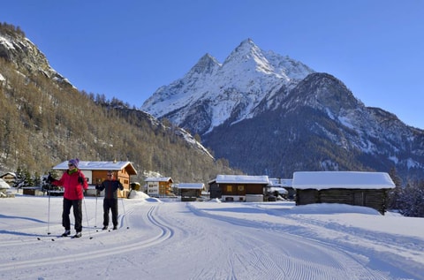 Nordischer Wintersport in Evolène, Haudères, Arolla und…