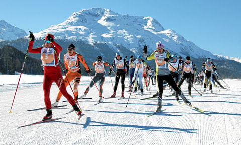 Langlaufloipen im Engadin