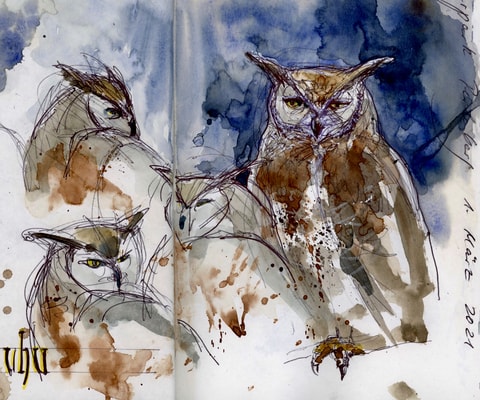 Tiere einfach unterwegs skizzieren und aquarellieren – ...