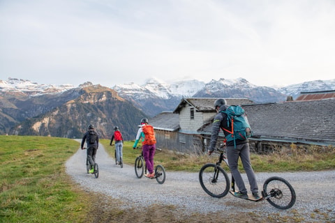 Trottinett-Abfahrten in Braunwald