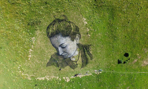 Land'Art am Ufer des Lac Vert