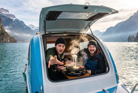 Ein Wohnwagen, der schwimmt?