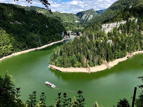 Schifffahrt zum Doubs Wasserfall