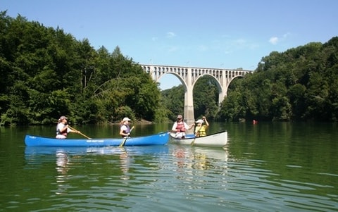 Kanufahrt auf dem Schiffenensee