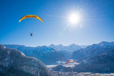 Paragliding im Winter