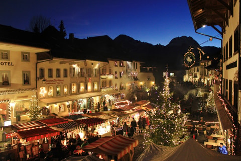 Weihnachtsmarkt in Gruyères