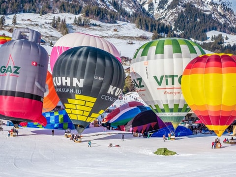 Internationales Ballonfestival in Château-d'Oex