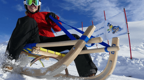 Schlittel-Lernparcours in Melchsee-Frutt