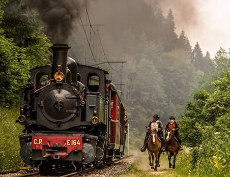 Dampfzug der Freiberge