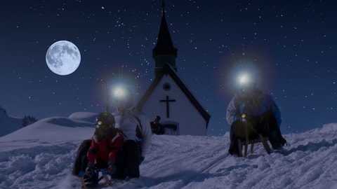 Vollmond-Schlitteln am Kronberg