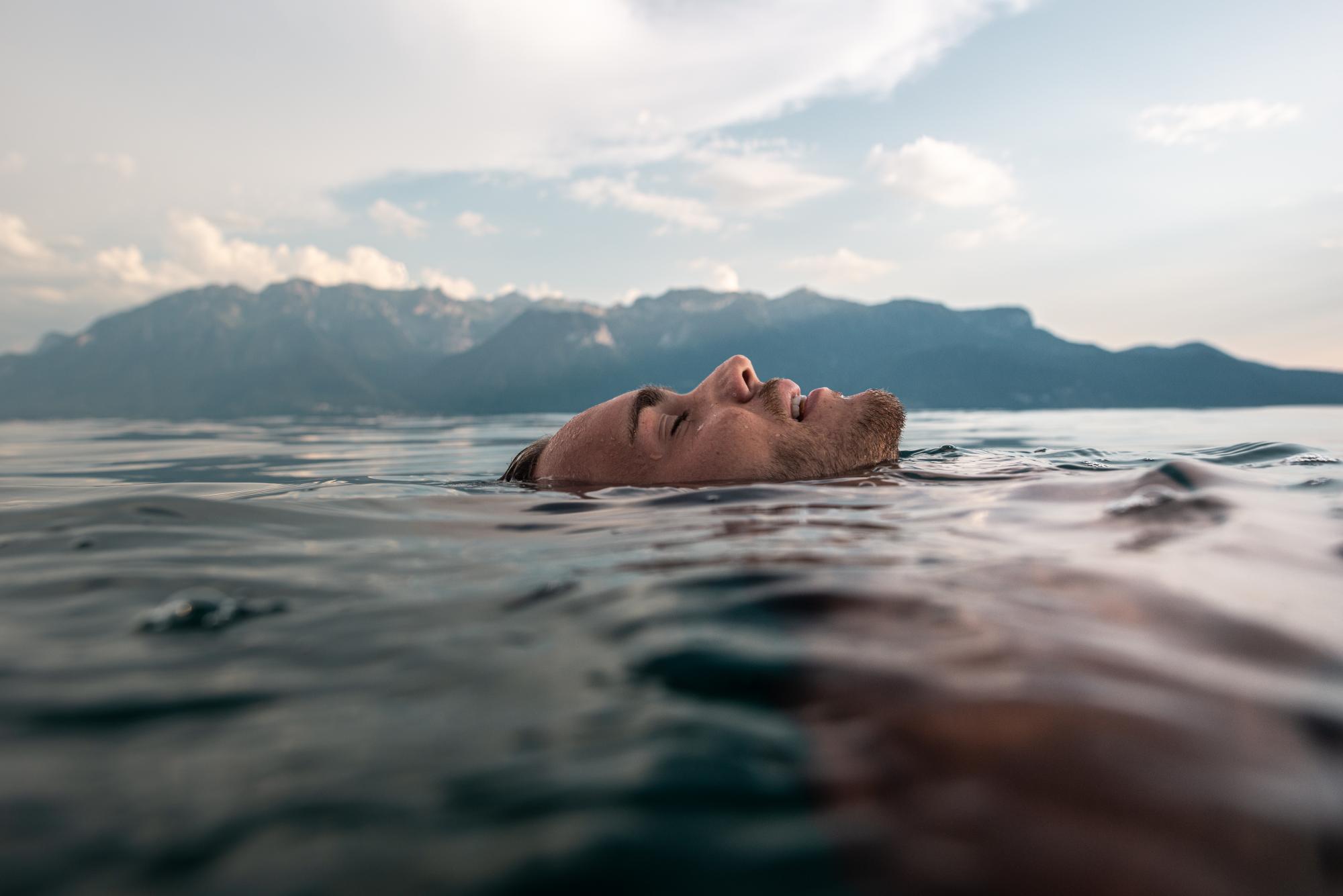baignade lac Léman relaxante