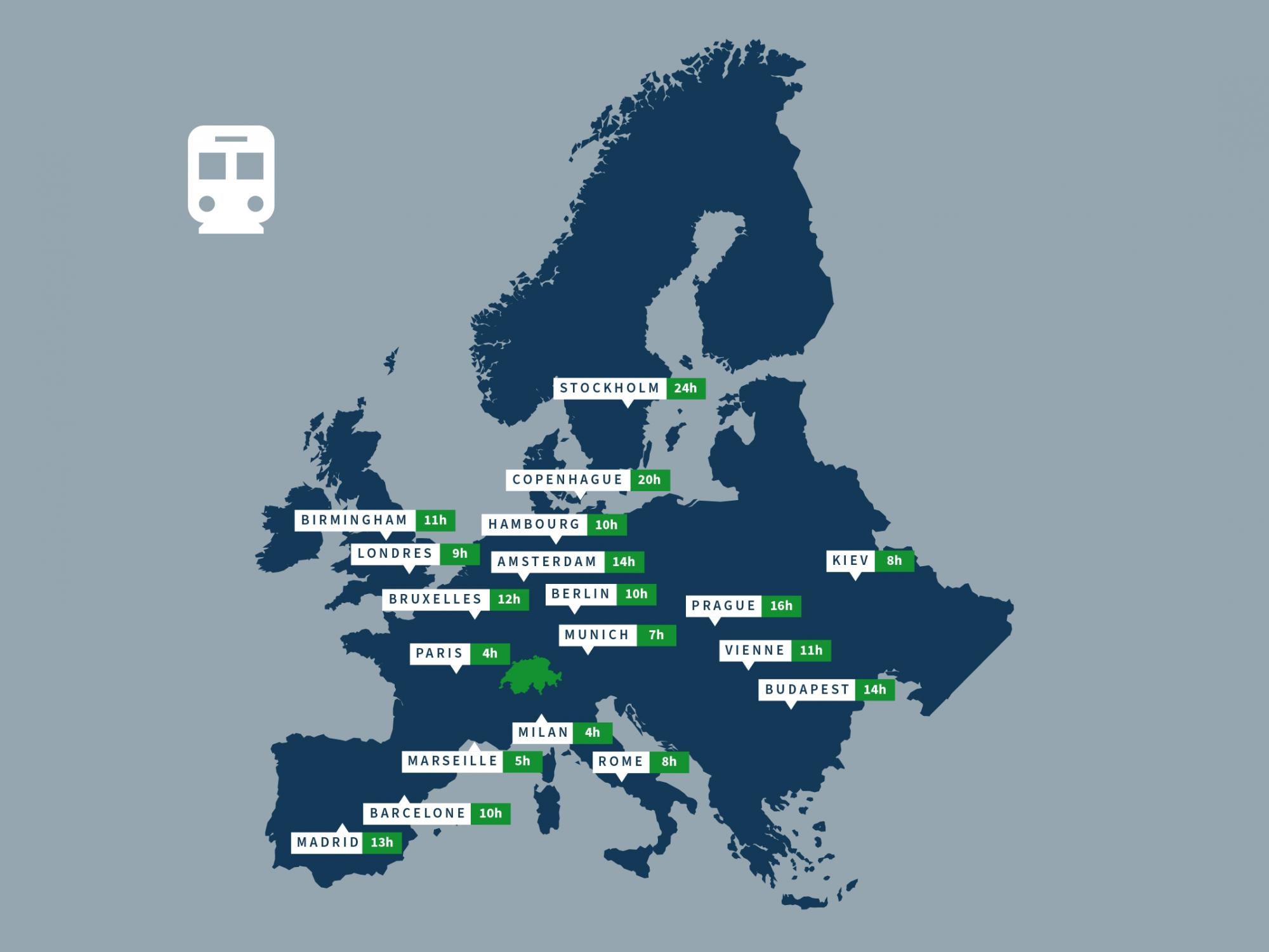 Illustration infos pratiques - accès train EU