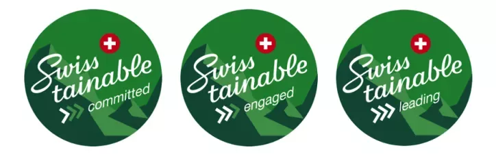 logos swisstainable - 3 niveaux