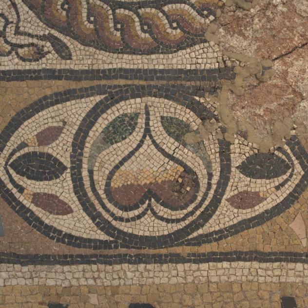 Das Mosaik aus kostbarem Marmor