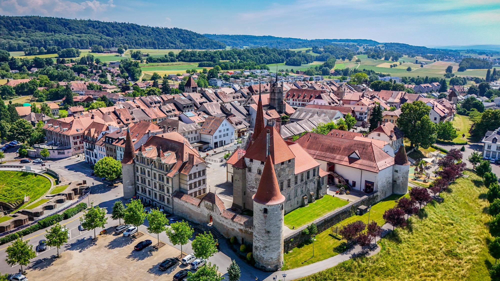 Avenches, vue du ciel