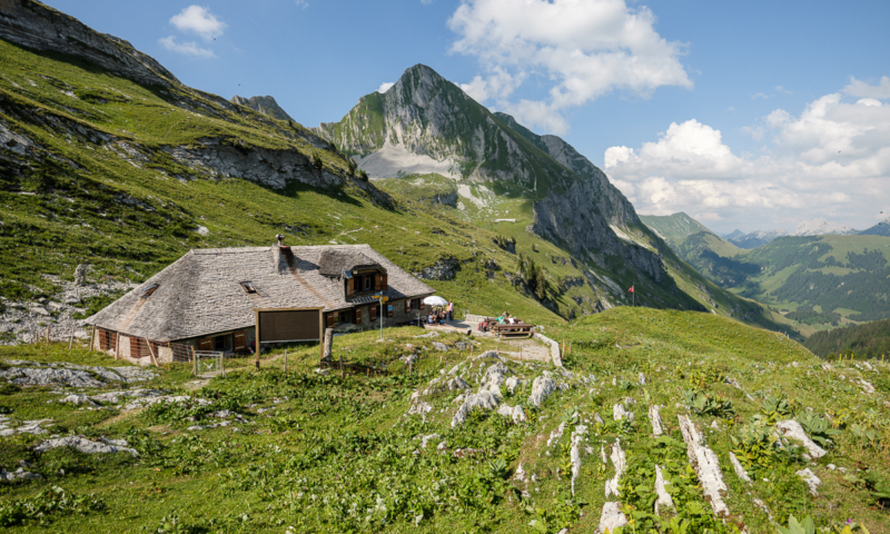 vue sur paysage Cabane des Marindes - Eté - Pays-d'Enhaut - Pascal Gertschen