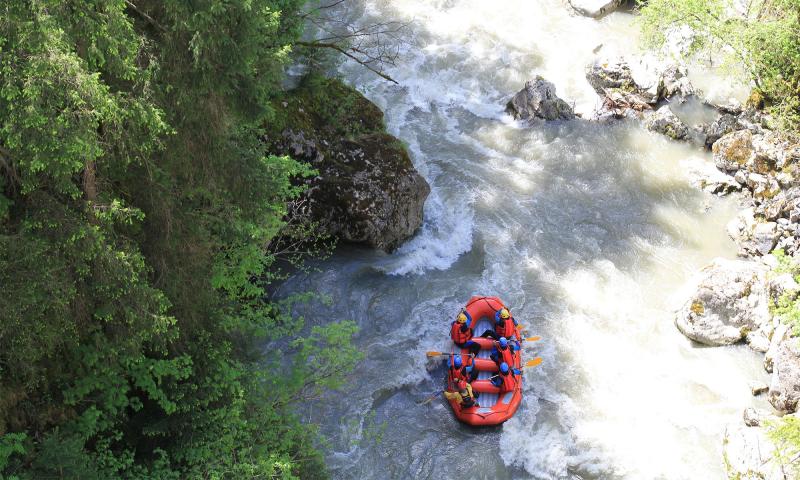 Rafting on the Sarine river