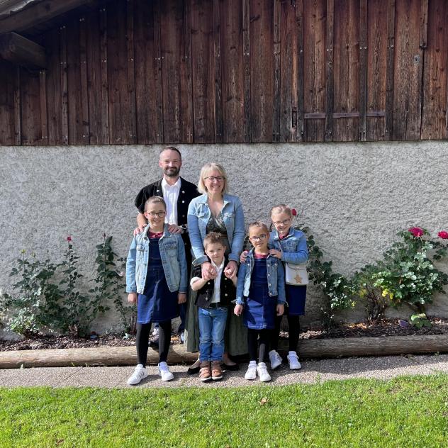 Aktivitäten auf dem Bauernhof, mit der Familie