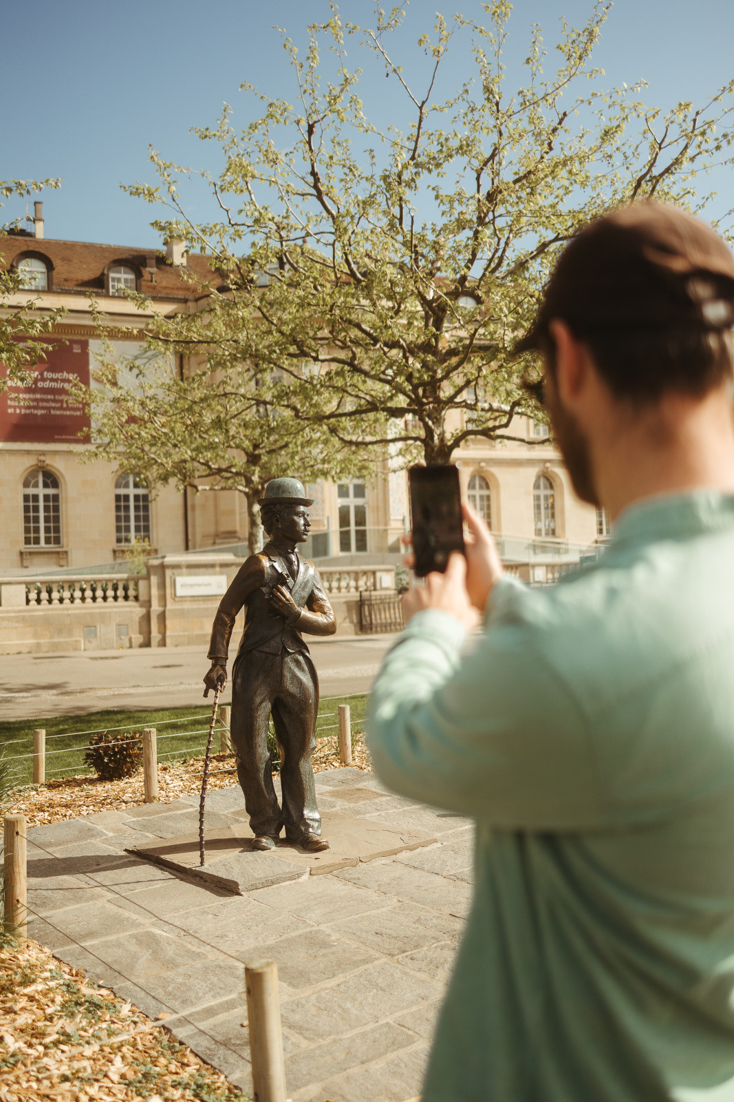 Photo Statue Chaplin
