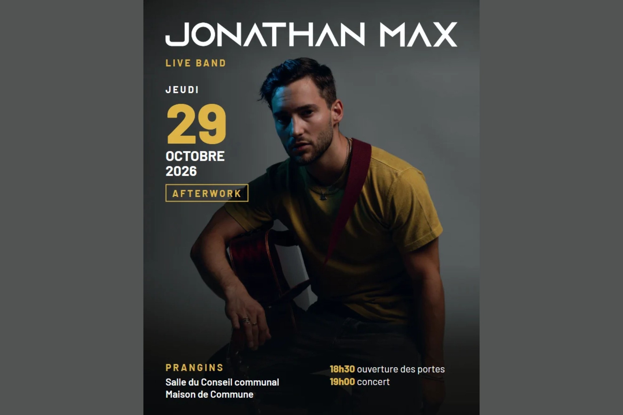 Jonathan Max – Live Band – Afterwork