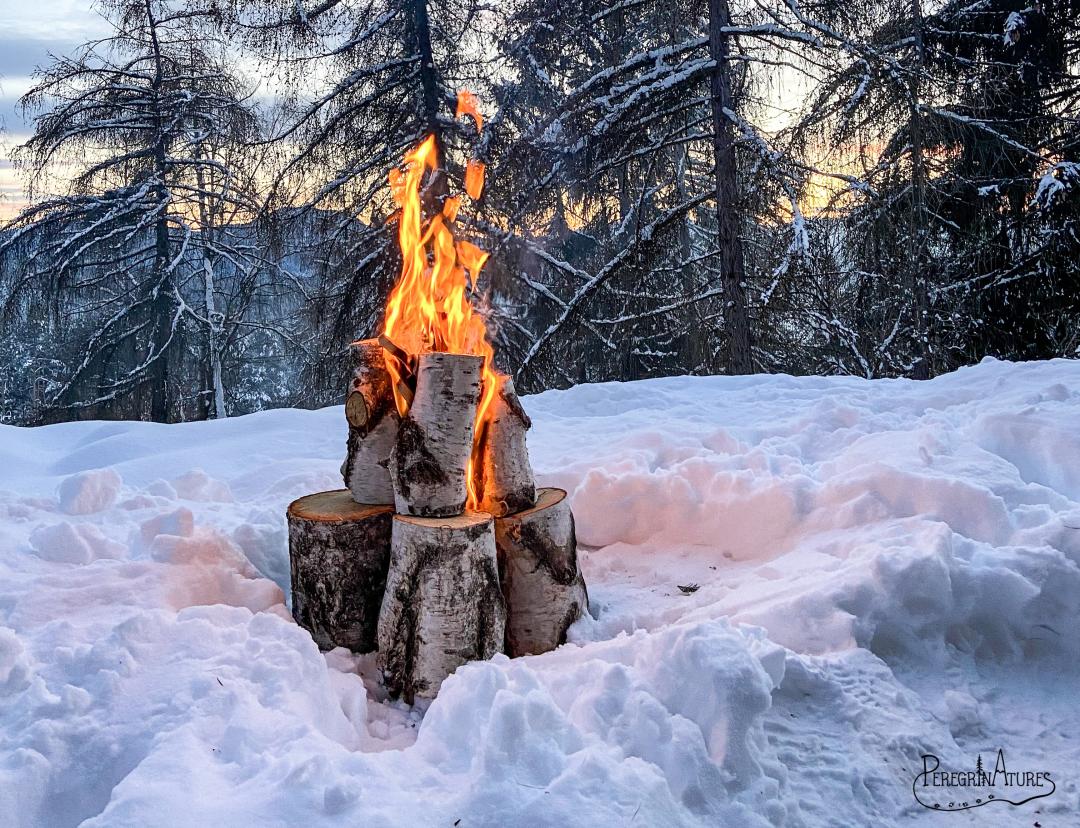 Fire in the snow
