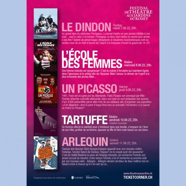 Theater festival at the Jardins du Rosey