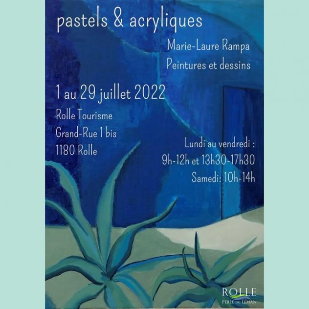 Exhibition Pastels and Acrylics by Marie-Laure Rampa - Rolle Tourisme
