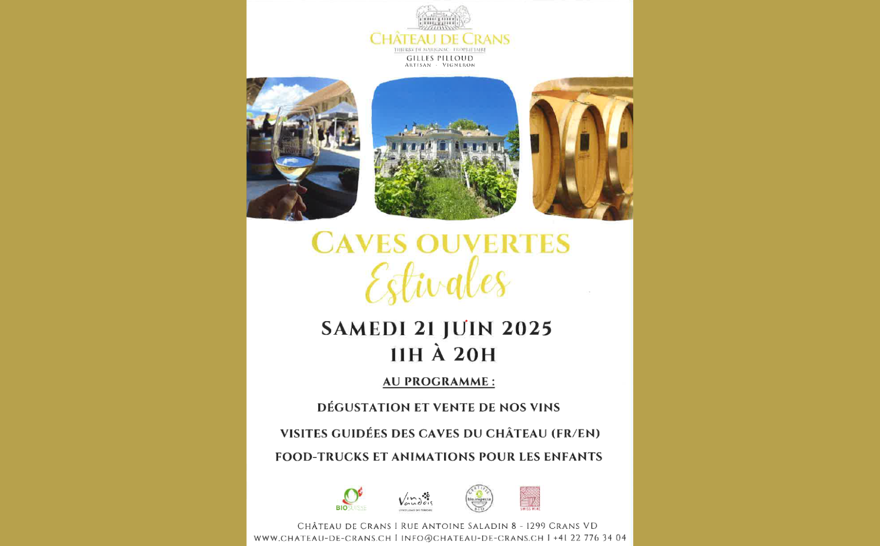 Château de Crans - Caves ouvertes estivales