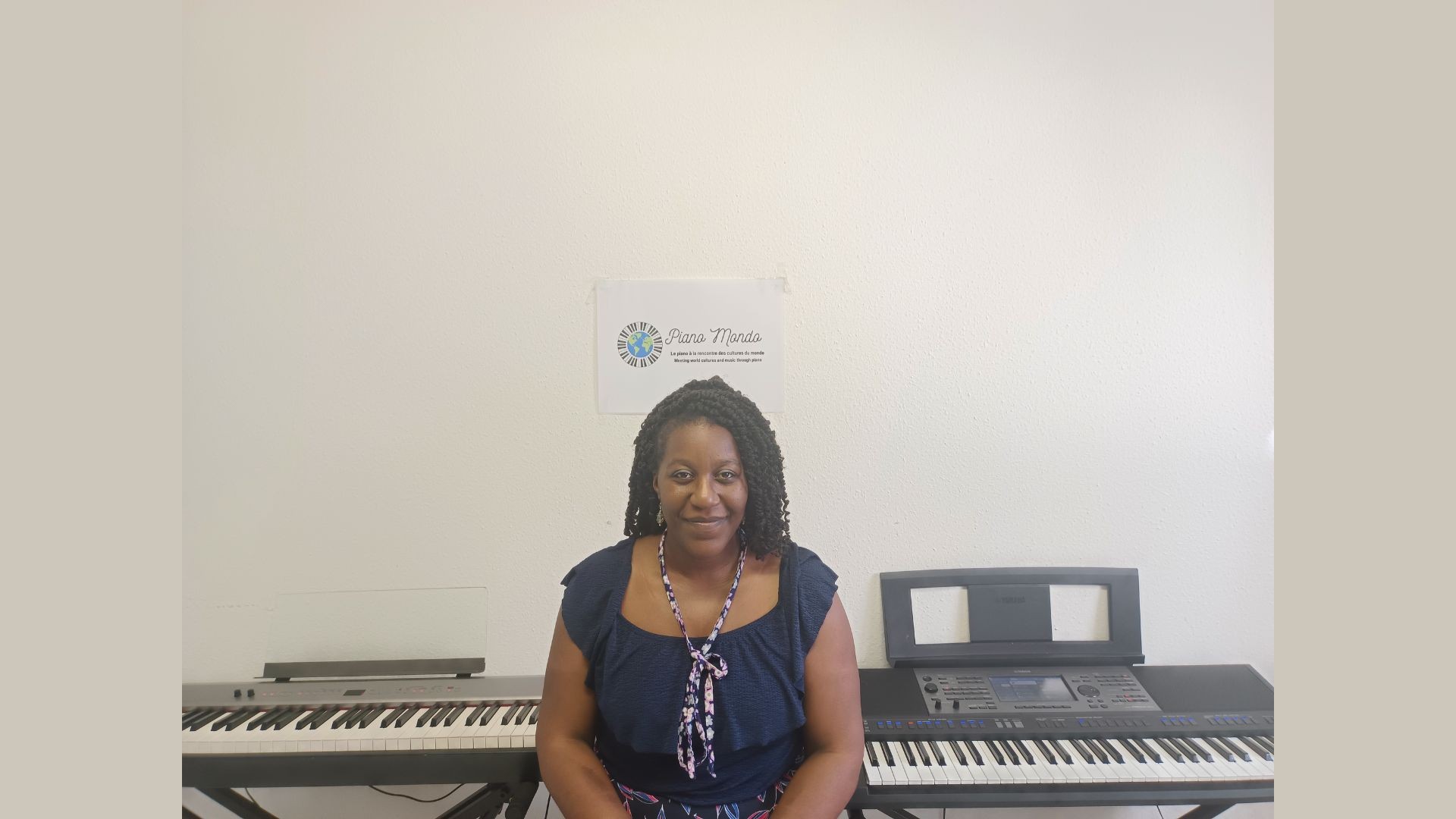 Photo de l'artiste depuis la salle Piano Mondo