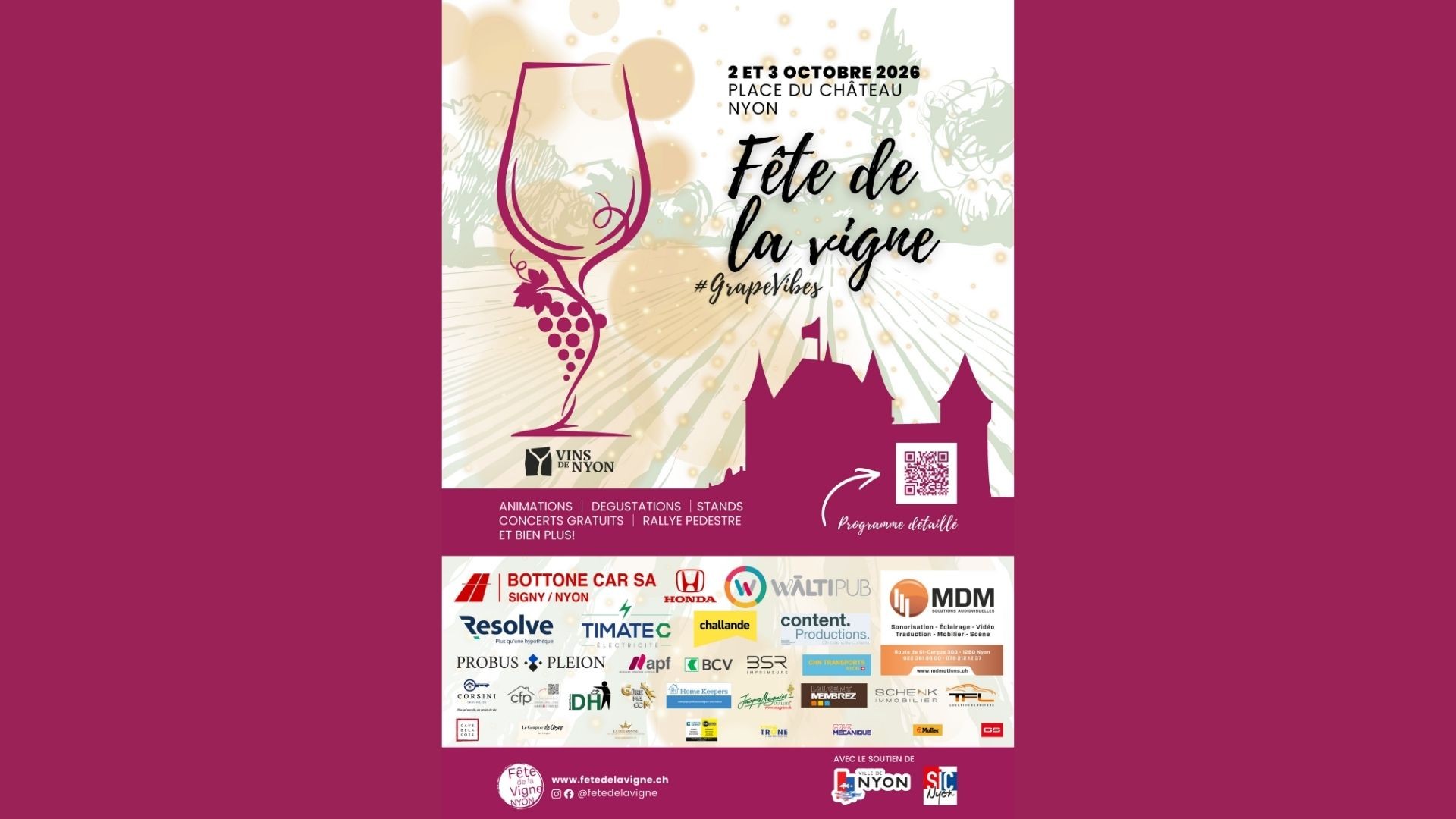 F&ecirc;te de la Vigne affiche